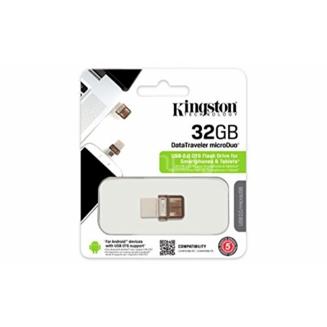 Memoria USB de 32 GB Kingston DTDUO/32GB - marrón