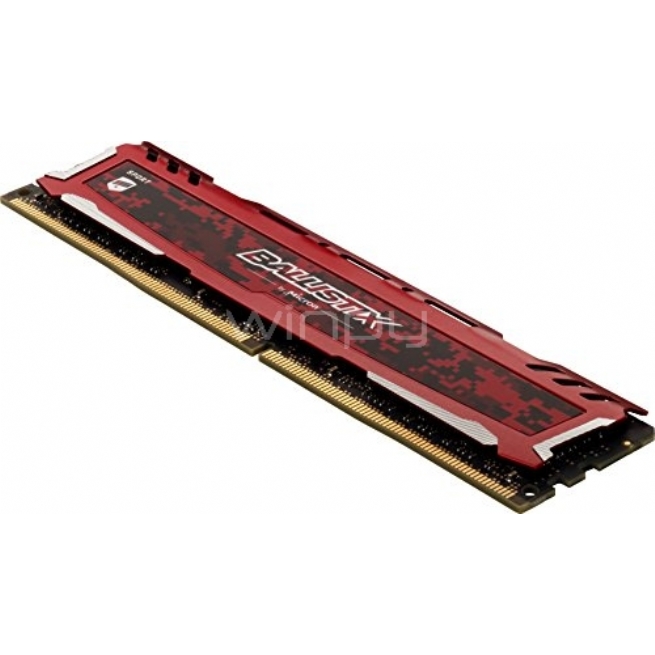 Memoria RAM Ballistix Sport LT de 4GB (2400MHz, DDR4, RED, DIMM)