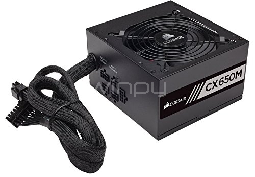 Fuente de Poder Corsair CX Series CX650M  (650 W, semi modular, 80 PLUS Bronze EU) (CP-9020103-NA)