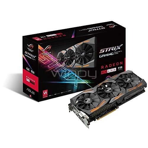 Asus AMD Radeon RX 480 - (Strix, 8 GB, GDDR5, 8000 MHz) STRIX-RX480-O8G-GAMING