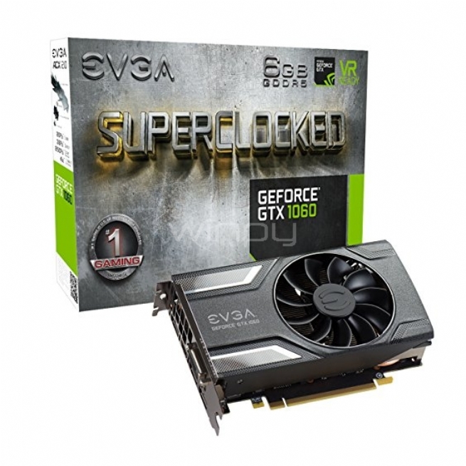 EVGA NVIDIA GeForce GTX 1060 SC Gaming ACX 2,0 6GB - 06G-P4-6163-KR