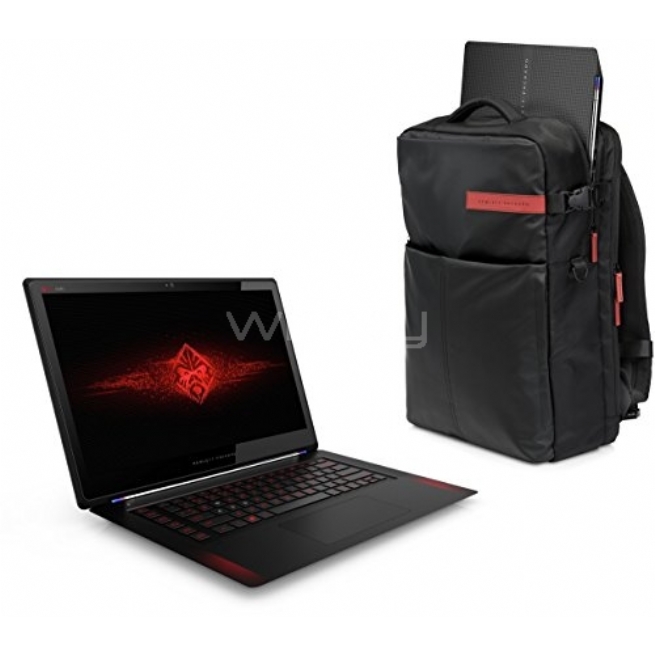 Mochila Gaming HP Omen Negro/Rojo - portátiles de hasta 17,3