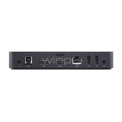 Base de acoplamiento Dell D3100 con soporte 4K (hasta 3 monitores, HDMI, USB, RJ45)