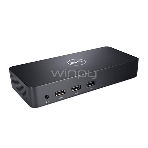 Base de acoplamiento Dell D3100 con soporte 4K (hasta 3 monitores, HDMI, USB, RJ45)