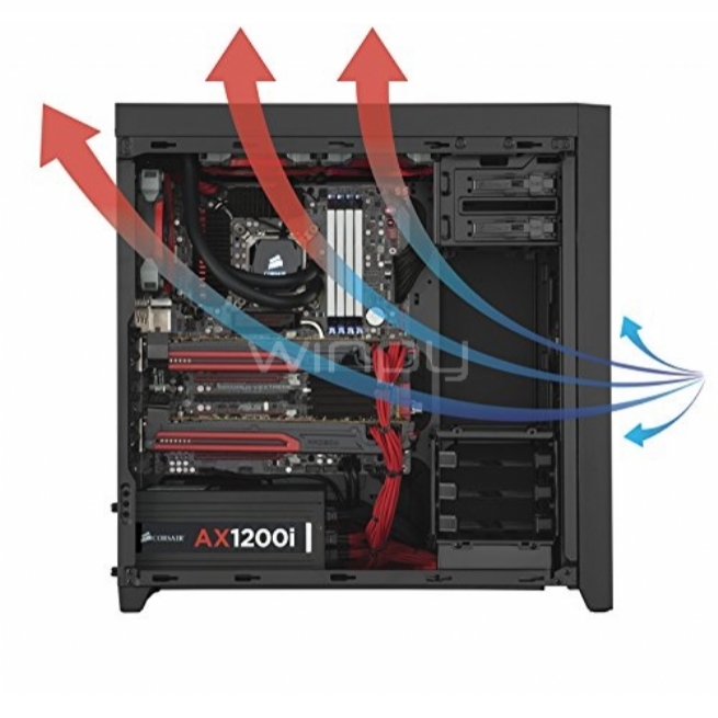 Gabinete Corsair Obsidian Series 450D - de alto rendimiento Mid-Tower ATX