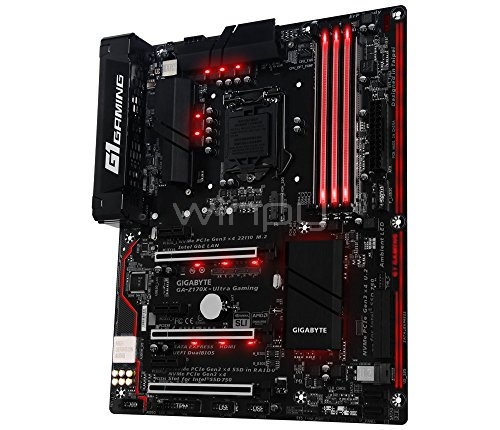 Tarjeta Madre Gigabyte GA-Z170X-Ultra Gaming (LGA1151 - DDR4 2133-3866MHz - ATX)