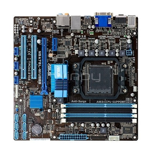 Placa madre Asus M5A78L-M/USB3 (AM3+ mATX, AMD 760G/SB170)