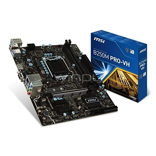 Placa Madre MSI B250M PRO-VH (LGA1151, DDR4 2400/2133Mhz, M2, mATX)