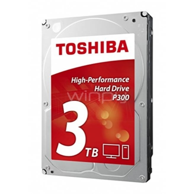 Disco duro Toshiba P300 de 3 TB (3,5 pulgadas, 7200rpm, 64MB de caché)