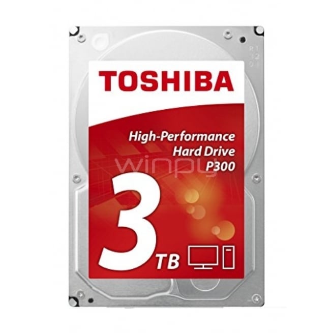 Disco duro Toshiba P300 de 3 TB (3,5 pulgadas, 7200rpm, 64MB de caché)