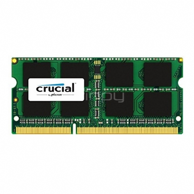 Crucial - Memoria para Mac (4 GB, DDR3L, PC3-14900, 1866 MT/s, SODIMM, 204-Pin)