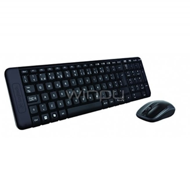 Pack de teclado y mouse Logitech Wireless MK220 (Español, inalámbrico, USB, 2.4 GHz, Negro)