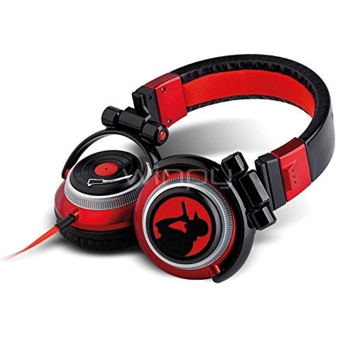 Auriculares Energy Sistem DJ 700 Porta Edition - ajustables, color negro/rojo