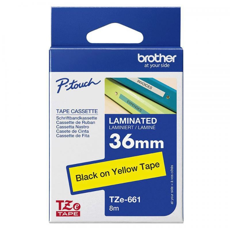 Cinta laminada Brother TZe661 (ancho: 36 mm, longitud: 8 m)