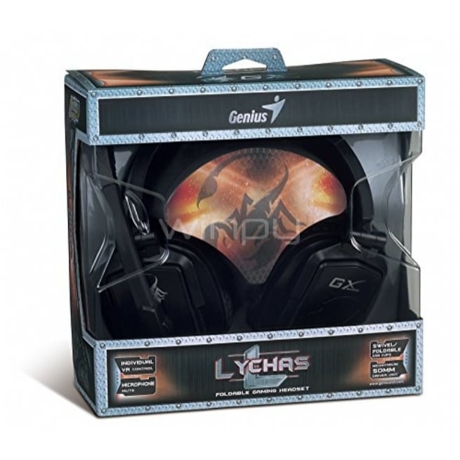 Audífonos Gamer Genius GX-Gaming LYCHAS HS-G550 (Micrófono - Jack 3,5 - Negro/Metalico)