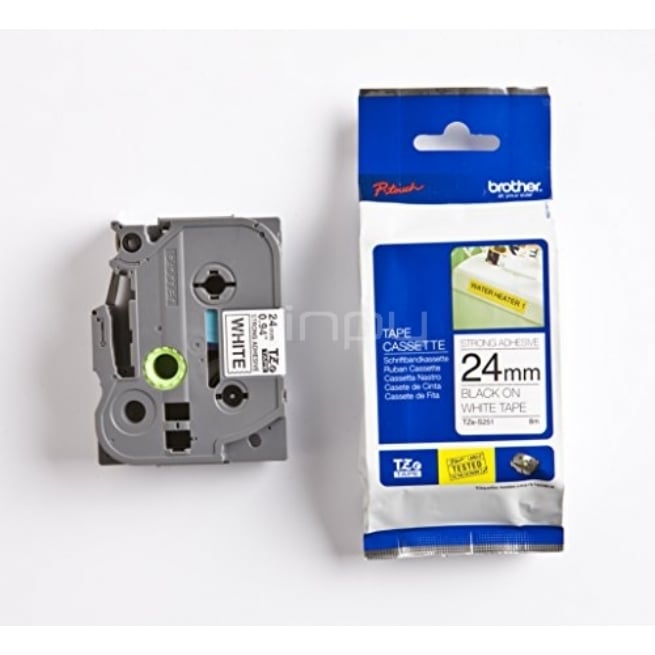 Cinta laminada adhesiva Brother TZeS251 (ancho: 24 mm, longitud: 8 m)