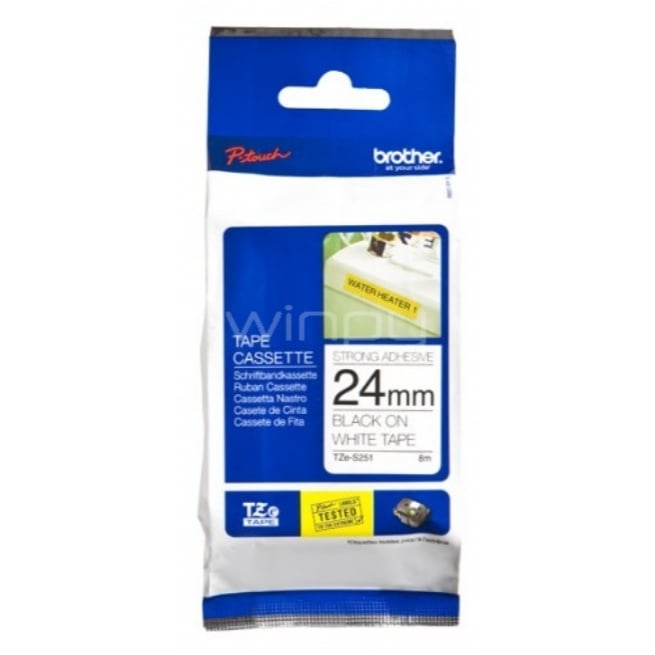 Cinta laminada adhesiva Brother TZeS251 (ancho: 24 mm, longitud: 8 m)