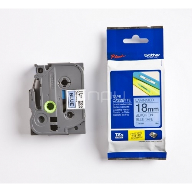 Cinta laminada Brother TZe541 - (ancho: 18 mm, longitud: 8 m)
