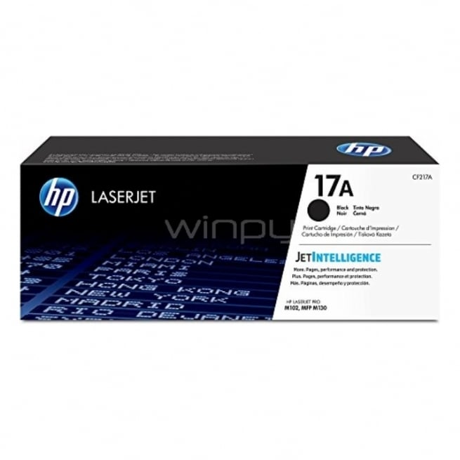 Cartucho de tóner Original HP LaserJet 17A negro - Tóner 1,6K, color negro