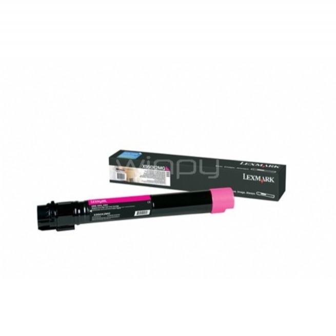 Cartucho de tóner color magenta Lexmark X950X2MG