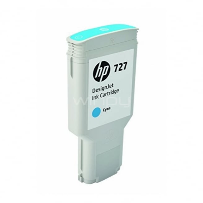 Cartucho de tinta HP 727 DesignJet cian de 300 ml (F9J76A)