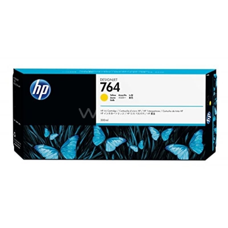 Cartucho de tinta DesignJet HP 764 de 300 ml Amarillo (C1Q15A)