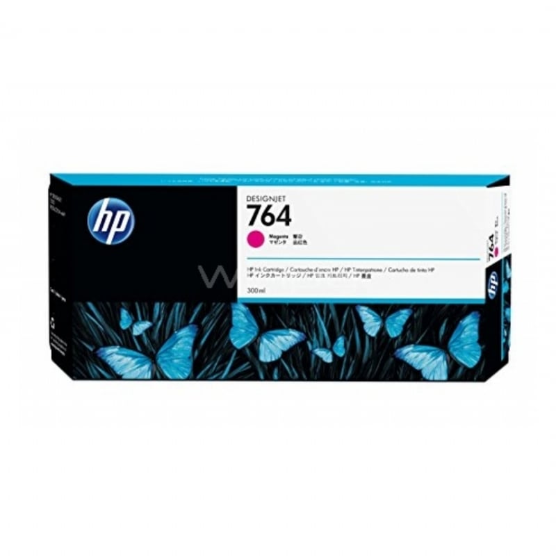 Cartucho de tinta DesignJet HP 764 de 300 ml magenta (C1Q14A)