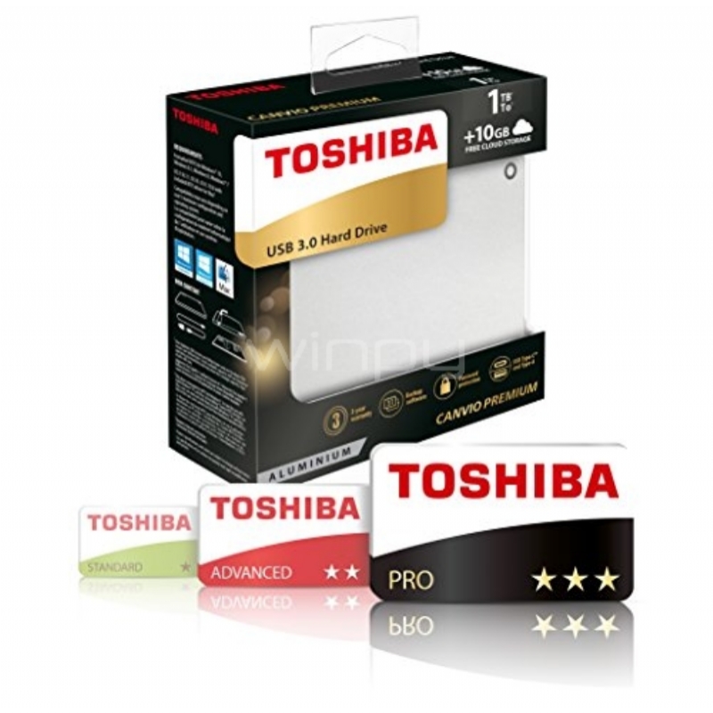 Disco duro externo Toshiba Canvio Premium de 1 TB