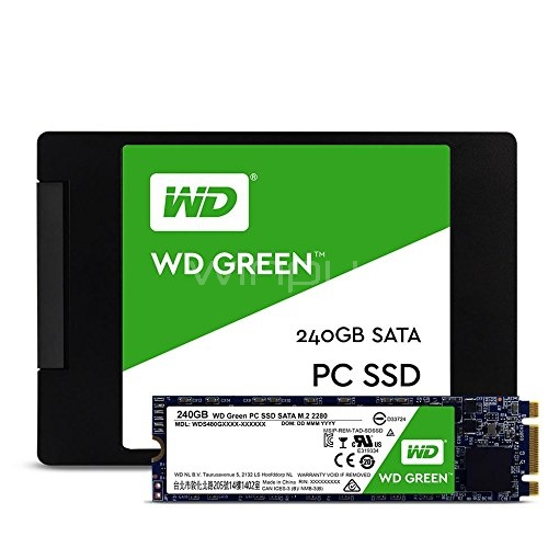 Unidad estado sólido M2 Western Digital Green de 240GB (M2 2280)