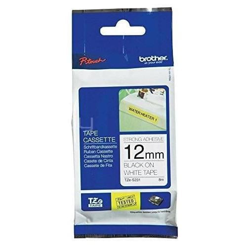Cinta laminada adhesiva Brother Tze-S231 - (ancho: 12 mm, longitud: 8 m)
