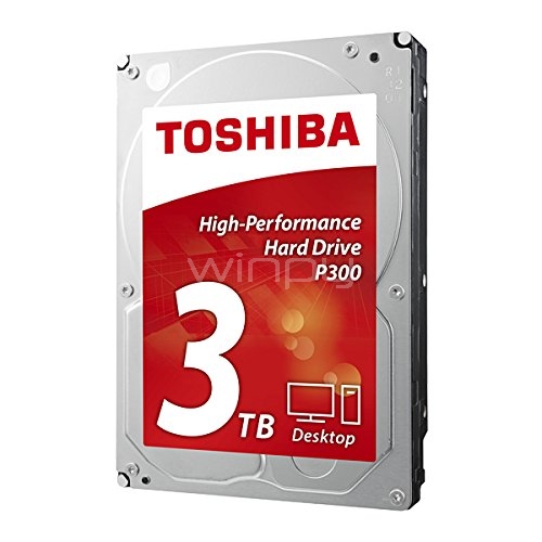 Disco duro Toshiba P300 de 3 TB (3,5 pulgadas, 7200rpm, 64MB de caché, Retail Package)