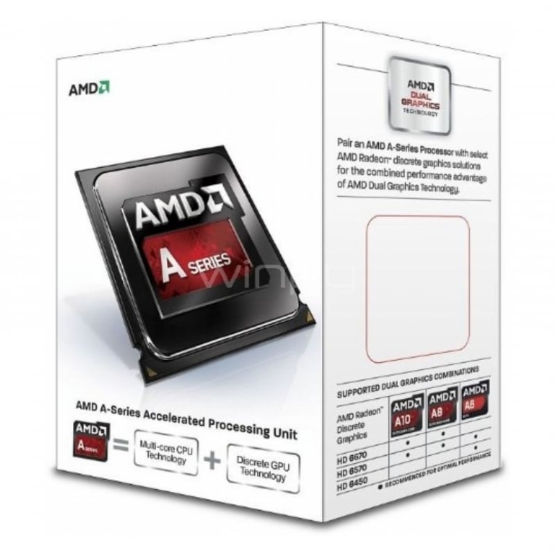 Procesador AMD A4-6300 Dual Core (FM2+, 3,7 GHz, DDR3 1866MHz)