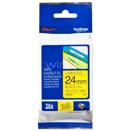 Brother TZeS651 - Cinta laminada adhesiva (ancho: 24 mm, longitud: 8 m)
