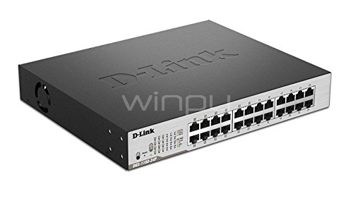 Switch Gigabit PoE de 24 puerto D-Link EasySmart L2 Gigabit Ethernet (10/100/1000)