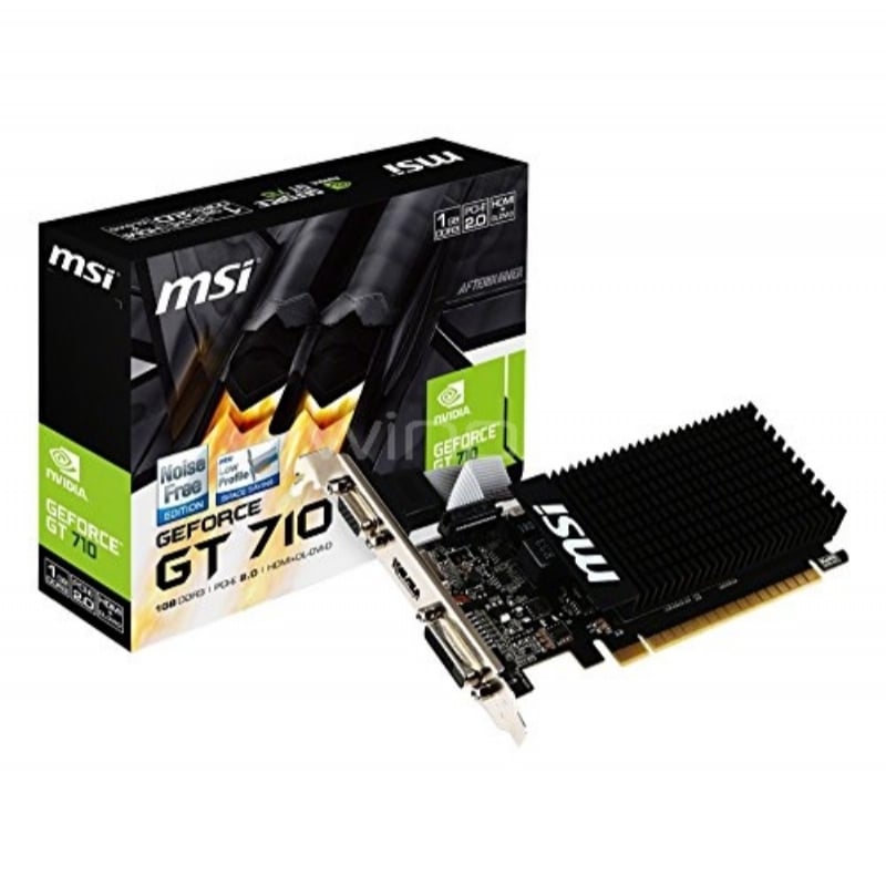 Tarjeta de Vídeo MSI GT 710 1GD3H LP - 1GB GDDR3 - GT 710 1GD3H LP