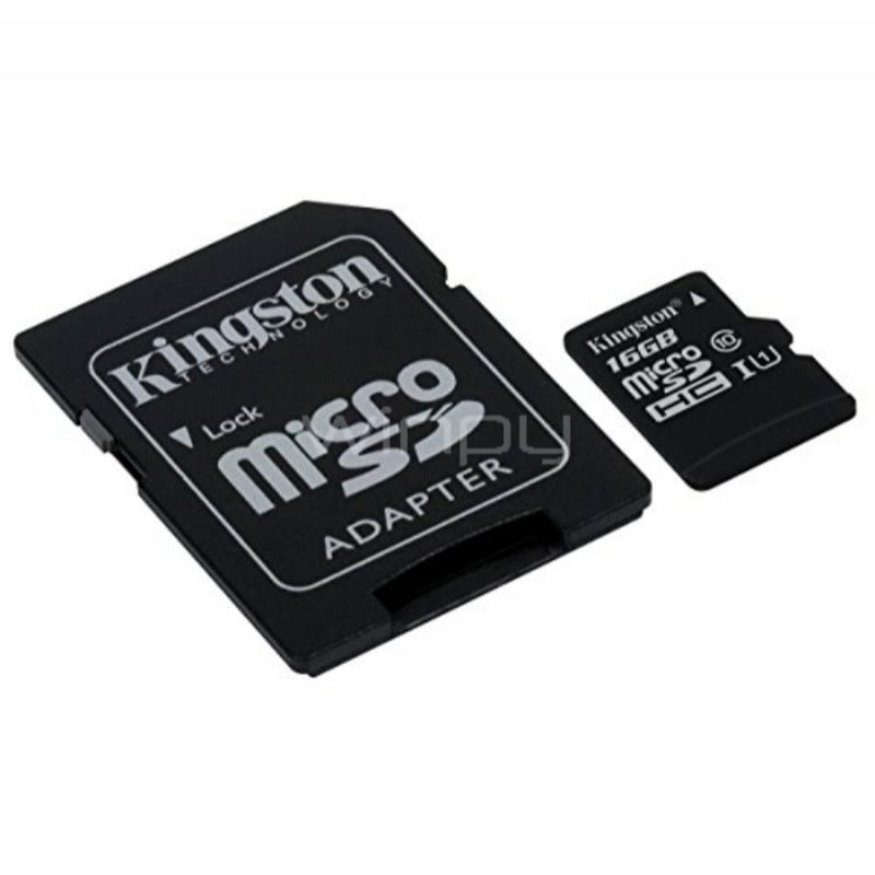 jalea diapositiva Escribir Tarjeta microSD Kingston Canvas Select de 16GB (Clase 10, adaptador SD) - Winpy.cl jalea diapositiva Escribir Tarjeta microSD Kingston Canvas Select de 16GB (Clase 10, adaptador SD) - Winpy.cl