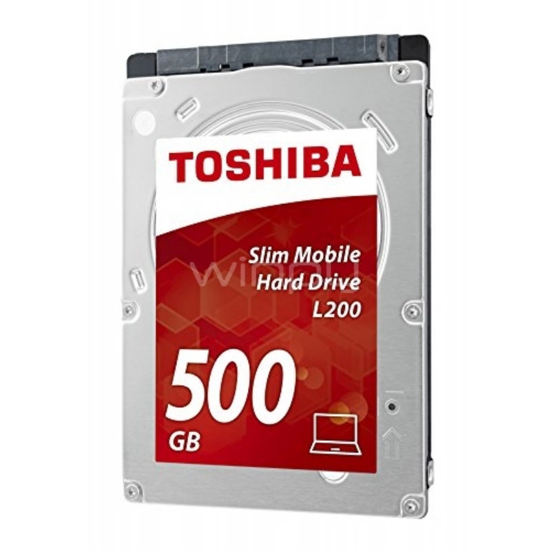 Disco duro notebook Toshiba L200 de 500GB (SATA, 2.5 pulgadas, 5400rpm)