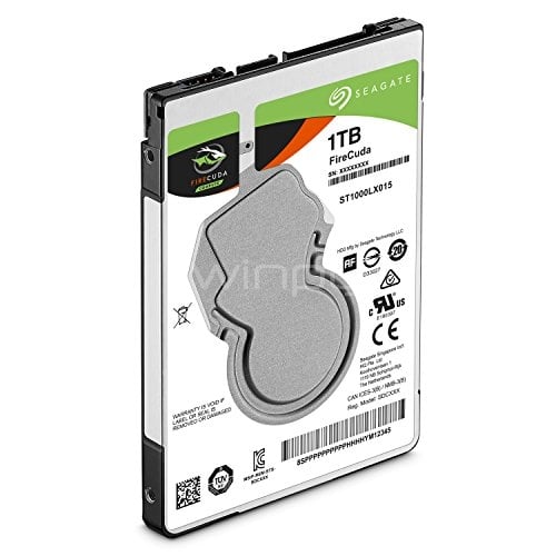 Disco duro híbrido SSHD Seagate FireCuda de 1TB (2,5 pulgadas, 5400rpm, 128MB de caché y SATA 6GB/s)