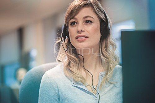 Auricular Profesional Jabra Biz 1500 Duo (Cancelación de ruido, Voz HD, Air Shock, USB)