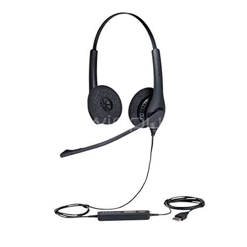 Auricular Profesional Jabra Biz 1500 Duo (Cancelación de ruido, Voz HD, Air Shock, USB)