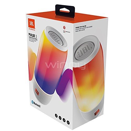 Parlante Bluetooth portátil JBL Pulse 3 - JBLPULSE3WHTAM - Winpy.cl
