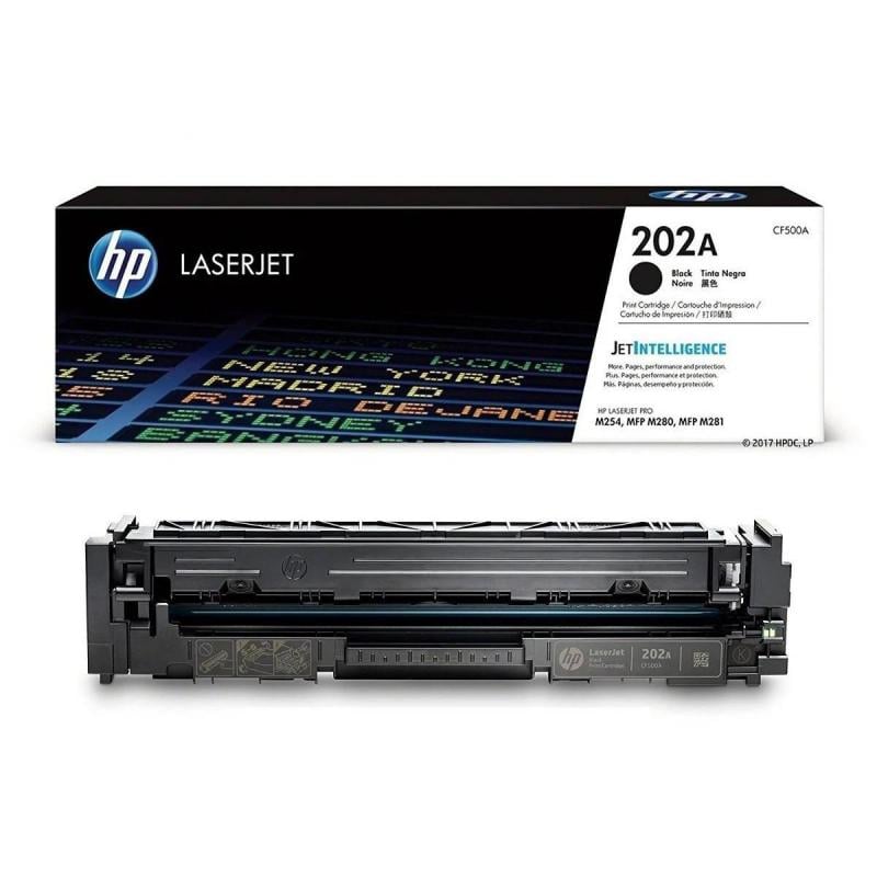 Cartucho de tóner original LaserJet HP 202A negro (CF500A)
