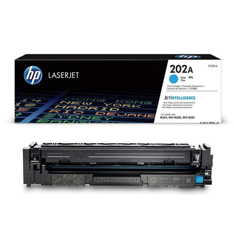 Cartucho de tóner original LaserJet HP 202A cian (CF501A)