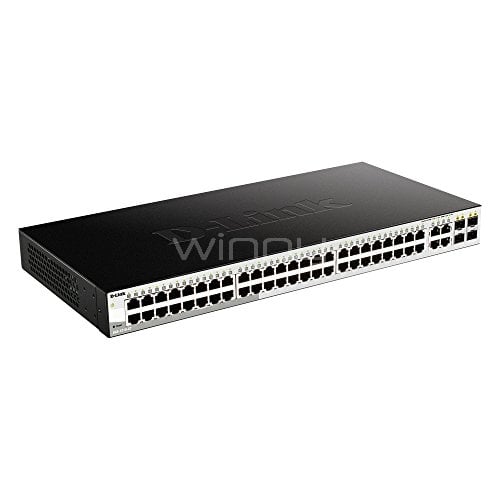 SwitchD-Link de 52 puertos Gigabit (Web Smart + con puertos Gigabit SFP de 4 Gigabits)