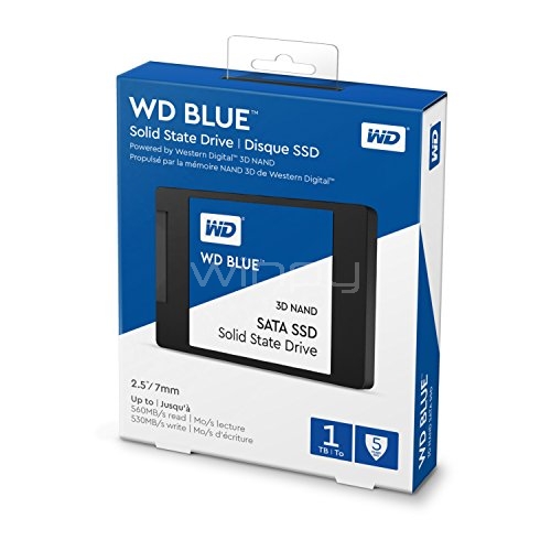 Disco estado sólido Western Digital Blue de 1TB (SSD, SATA, 3D