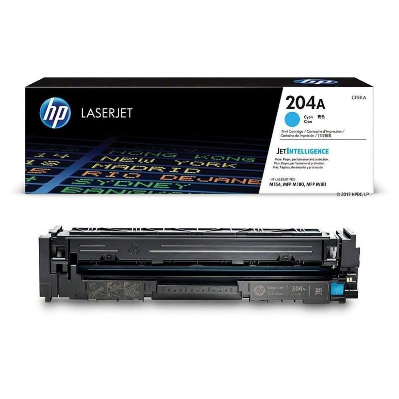 Cartucho de tóner original HP LaserJet 204A cian (CF511A)