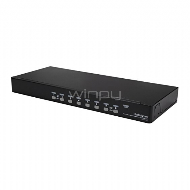 Switch KVM Startech SV831DUSBUK de 8 puertos (interface VGA/USB, Rack 1U, cables VGA/USB)