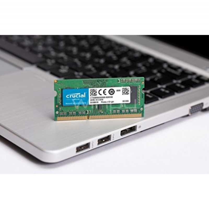 Memoria Crucial RAM  de 16GB (DDR3L, 1600 MT/s, PC3L-12800, SODIMM, 204-Pin)