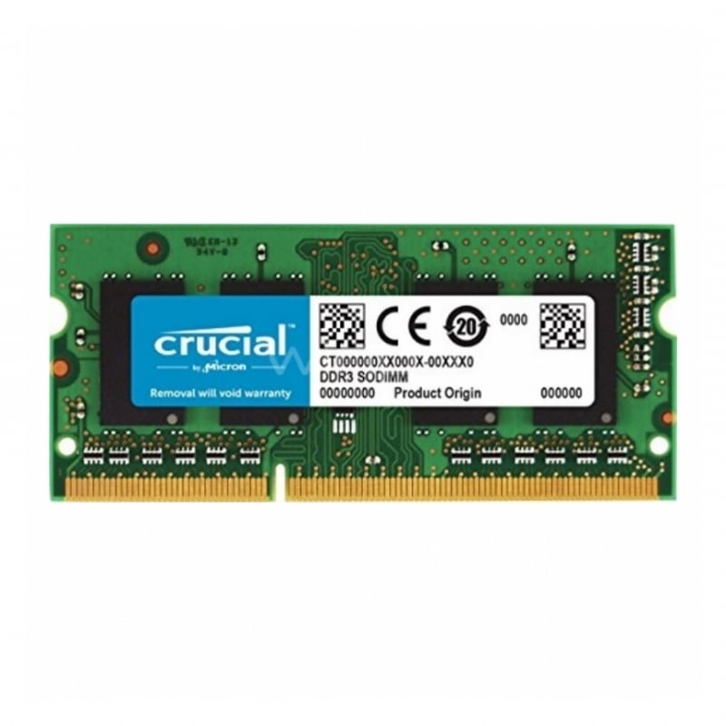 Memoria Crucial RAM de 16GB (DDR3L, 1600 MT/s, PC3L-12800, SODIMM
