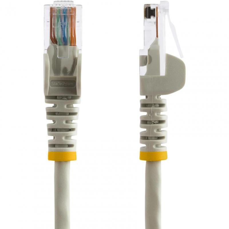 Cable de 90cm Cat5e Ethernet RJ45 Gris - Sin Enganches - StarTech